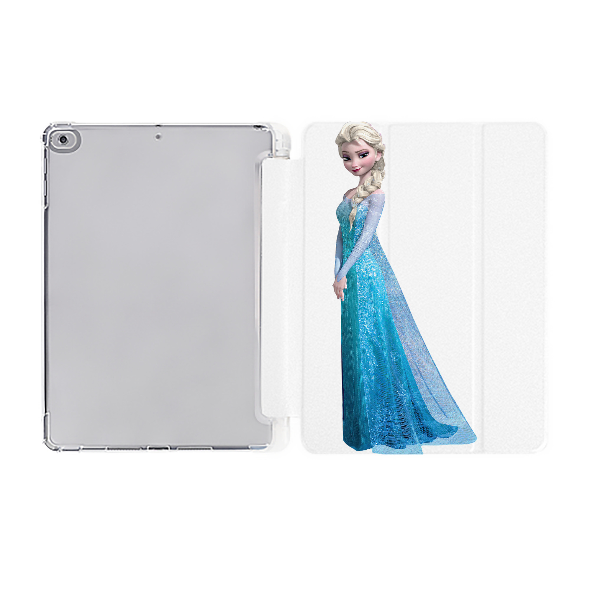 （画像用） アナと雪の女王 アンナ エルサ Frozen Anna Elsa IPad ケース ペン収納付き 三つ折りスタンド PUレザー×シリコン 対応機種9.5/10.5/10.9インチ